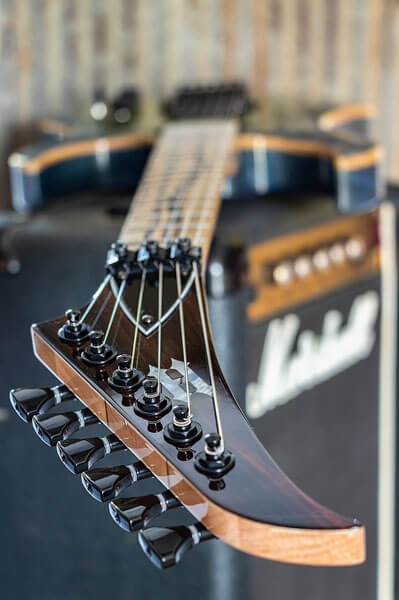 Tuner peg close-up photo of custom-built guitar by State College photographer Rusty Glessner